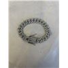 Image 3 : NEW PLATINUM PLATED 14.0MM ICED OUT CUBAN LINK BRACELET 8" LONG