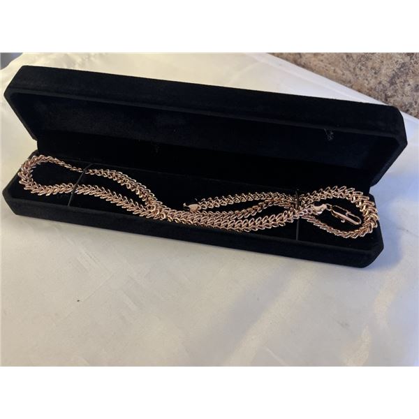 NEW 18K GOLD PLATED 9.0MM SERPENTINE NECKLACE 23.5" LONG