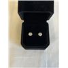 Image 2 : NEW S925 0.5CT EACH MOISSANITE STONE HALO STUD EARRINGS, SOUNDED IN 925 STERLING SILVER W/ WHITE GOL
