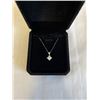 Image 2 : NEW S925 1.2T MOISSANITE STONE PIRNCESS CUT NECKLACE, CHAIN 16-18" MOUNTED IN 925 STERLING SILVER W/