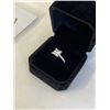 Image 2 : NEW S925 2.0CT MOISSANITE STONE PRINCESS CUT RING, RESIZEABLE, MOUNTED IN 925 STERLING SILVER W/ WHI