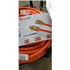 Image 2 : AS NEW LIFESUPPLY 100FT ORANGE  INDOOR OUTDOOR 3 WIRE GROUNDED AND LIGHTED EXTENSION CORD, 10AWG