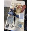 Image 1 : LOT OF GOODS INCLUDING VERILUX COMFORT LENS, WOODEN WIND INSTRUMENT, DECORATIVE VASE