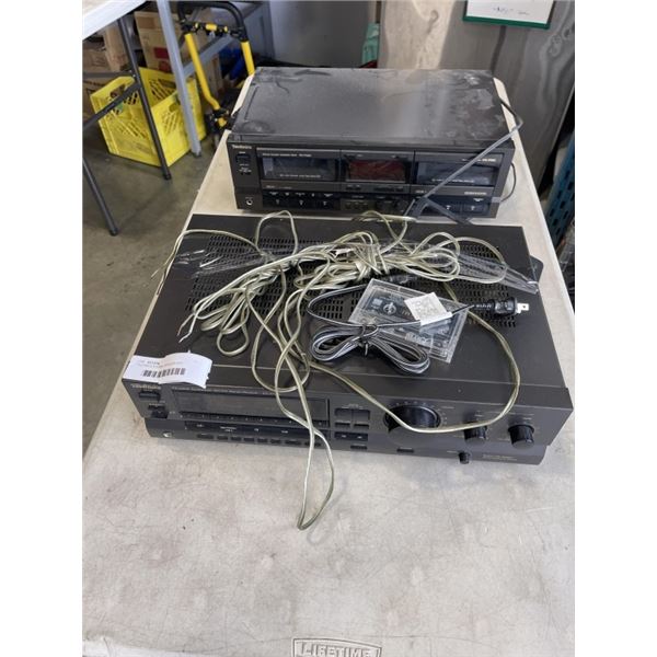 TECHNICS STEREO RECEIVER AND CASSETTE DECK
