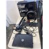 Image 1 : LOT OF ELECTONICS INCLUDING PC, HP LAPTOP, KEYBOARD, HONEYWELL FAN, BONAIRE LEAF BLOWER