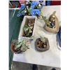 Image 3 : LOT OF CACTUSES, ARTIFICIAL FLOWER IN WOODEN BASKET, ANGEL STATUE, JUMPER CABLES