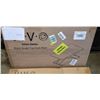 Image 2 : VIVO BLACK TV STAND AND VIVO BLACK SINGLE TOP DESK RISER