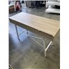 Image 5 : WHITE AND WOOD TOP DESK