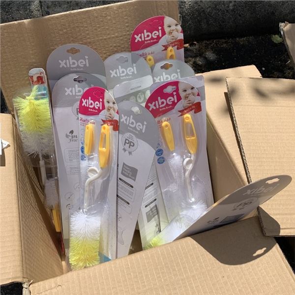 12 NEW BABY BOTTLE AND NIPLE CLEANING BRUSH SETS