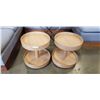 Image 1 : PAIR OF ROUND ROLLING TABLES