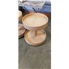 Image 3 : PAIR OF ROUND ROLLING TABLES