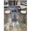 Image 1 : BAR HEIGHT TABLE W/ 2 BAR STOOLS