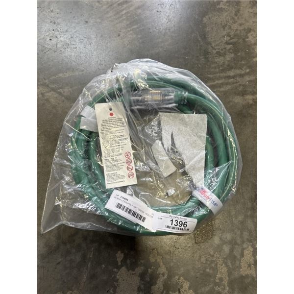 AS NEW LIFESUPPLY 10FT GREEN  INDOOR OUTDOOR 3 WIRE GROUNDED AND LIGHTED EXTENSION CORD, 10AWG