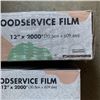 Image 2 : 2 NEW FINURA FREEZER SAFE BPA FREE FOOD SERVICE FILM 12" X 2000FT
