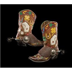 Gambler’s Boots with Silver Spot Spurs
