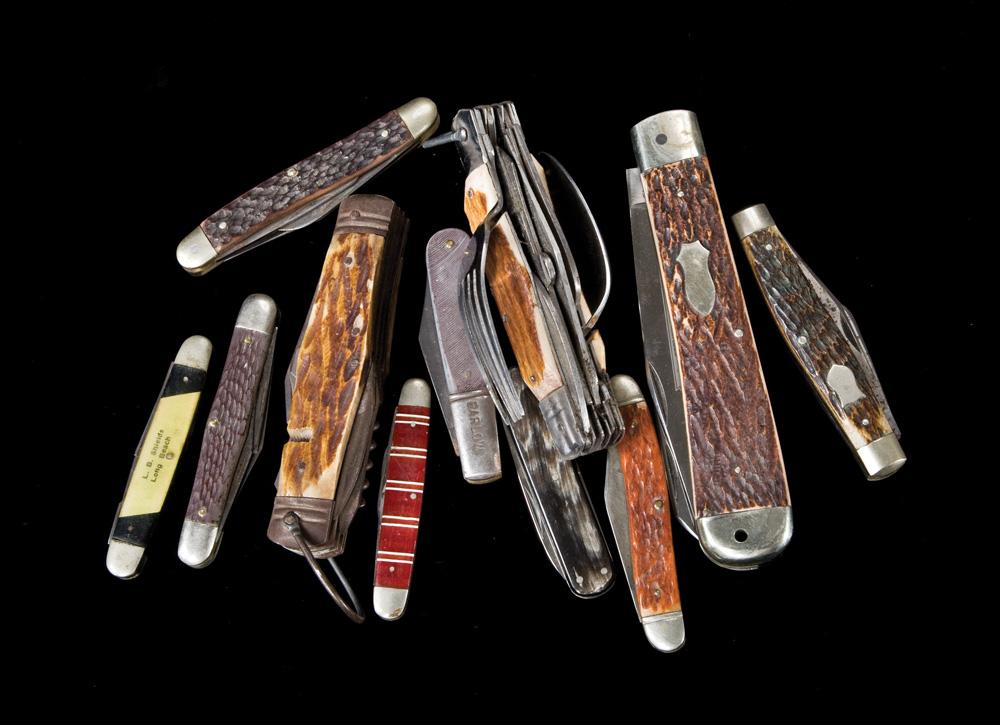 Collection of Roy’s Personal Everyday Pocket Knives. From The Roy