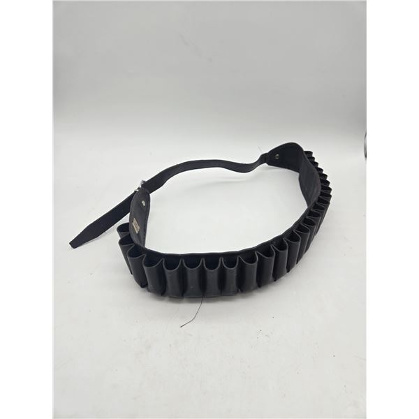 leather shotgun shell bandolier belt (c64)