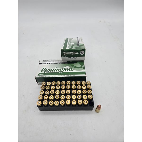 2 boxes of remington 9mm luger ammunition (c2)