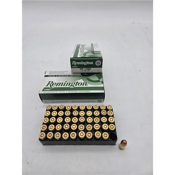 2 boxes of remington 9mm luger ammunition (c2)