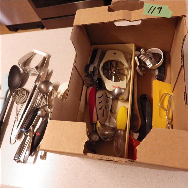 lot of kitchen utensils