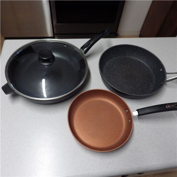 lot of frying pans