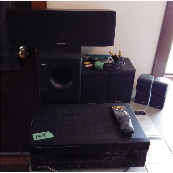 Yamaha natural sound  receiver with Paradigm speakers and Bose speakers