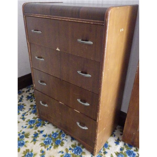 vintage Waterfall Front 4 Drawer dresser