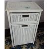 Image 1 : White Wicker bedside table
