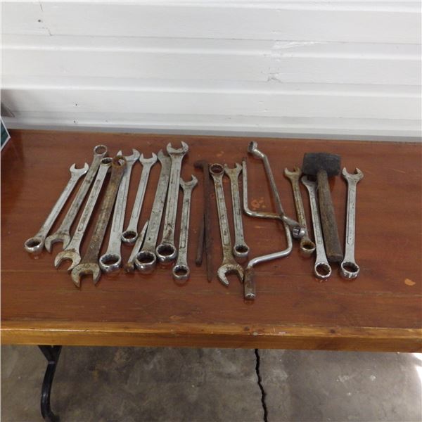 lot of miscellaneous wrenches