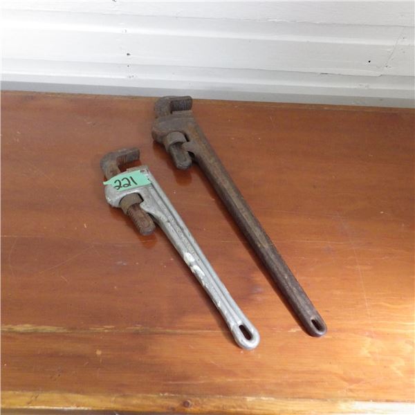 Lot of 2 pipe  wrenches