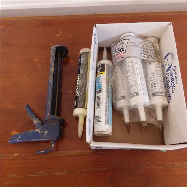 caulking gun and caulk