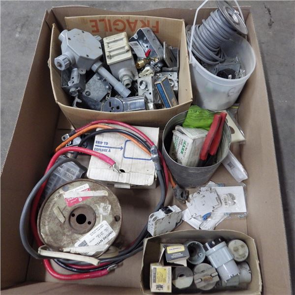 box of Electrical items