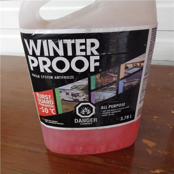 case of winter proof water system antifreeze