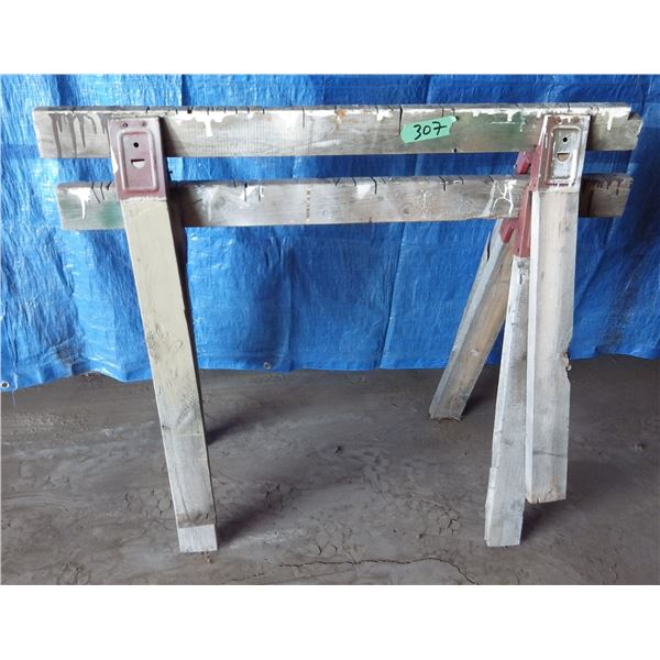 pair of saw horses a little unstable need repair