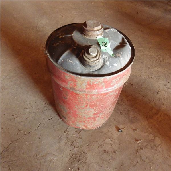 old metal gas can