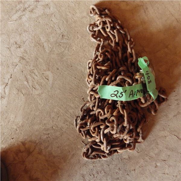 approximately 25 foot chain with hooks