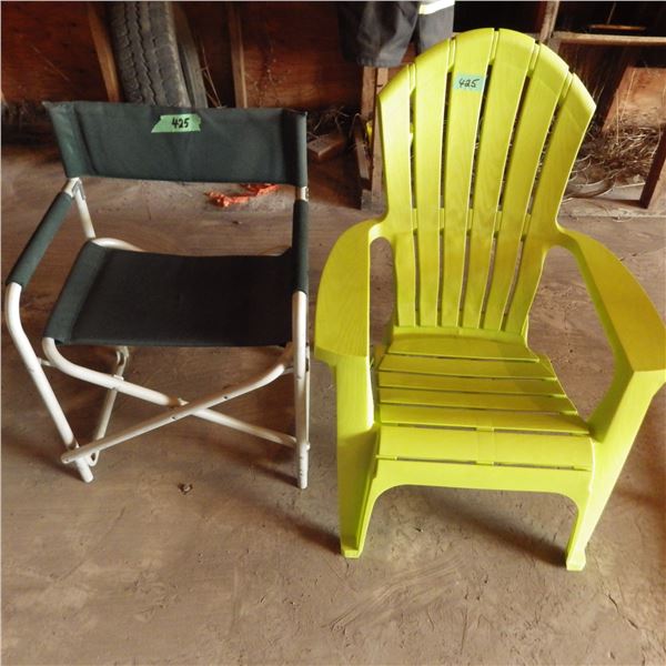 two patio camping chairs
