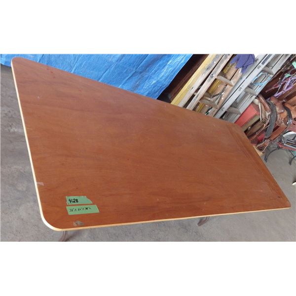lot of 2 Wood Top folding legs Table