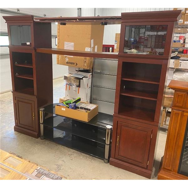 8FT X 77IN ENTERTAINMENT CENTER WITH TV STAND