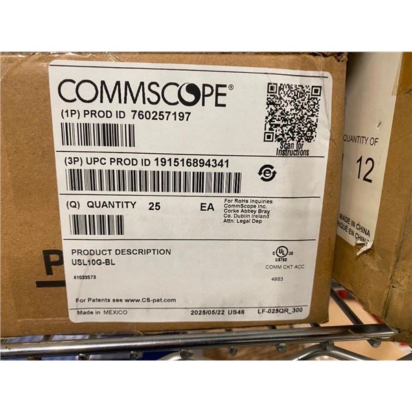 APPROX 100 COMMSCOPE ETHERNET PLUG INS/CONNECTORS
