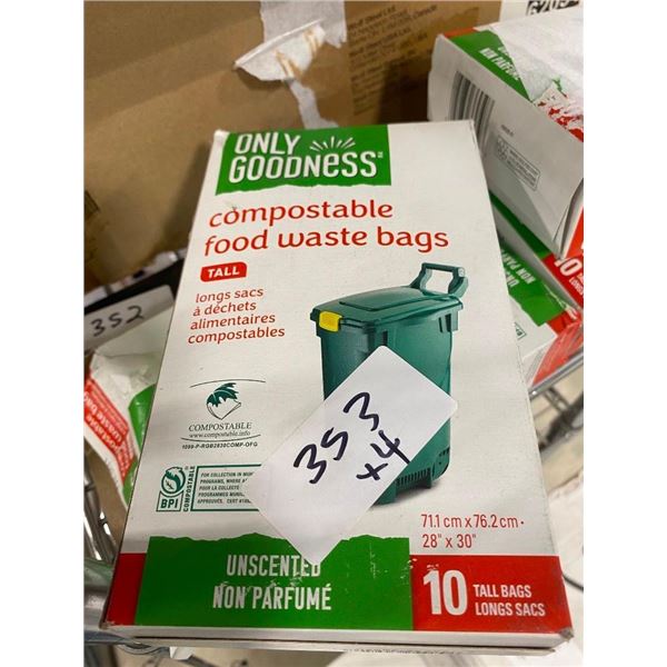 APPROX 40 LARGE TALL GARBAGE BAGS