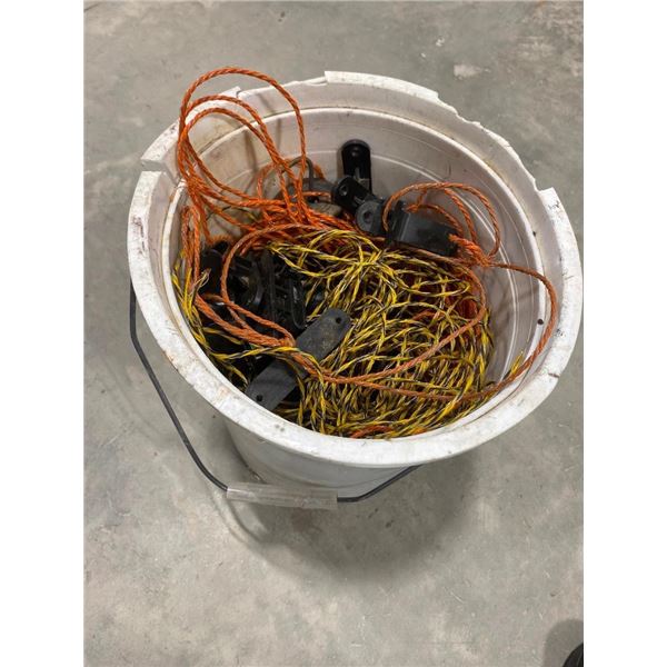 PAIL OF FENCING TWINE ETC