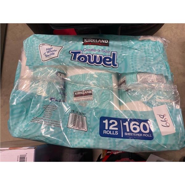 12 ROLLS OF PAPER TOWEL