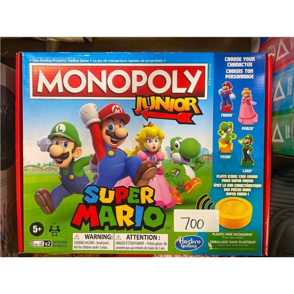 KIDS SUPER MARIO JUNIOR MONOPOLY BOARD GAME