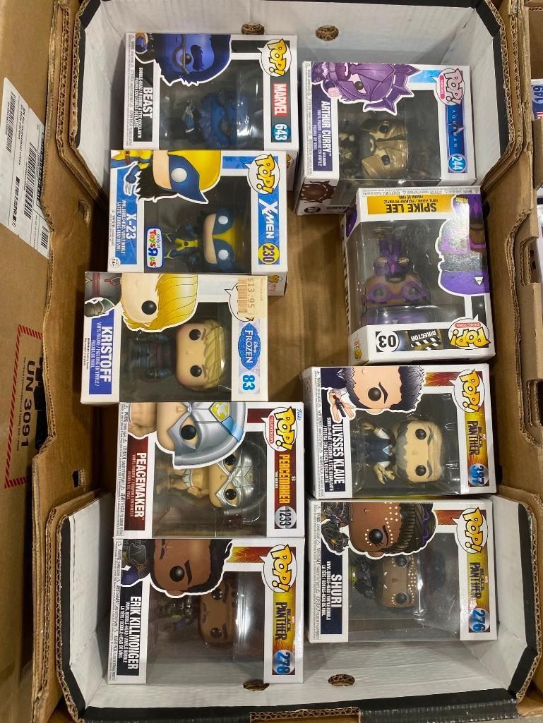 BOX OF ASSORTED COLLECTABLE FUNKO POPS FIGURES