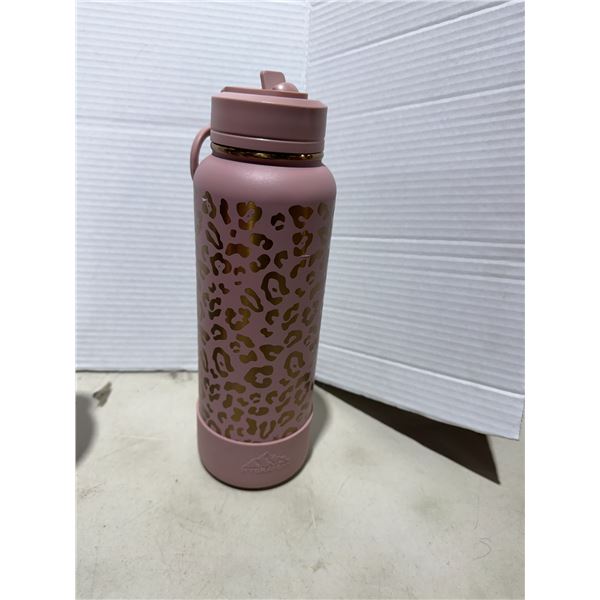 Hydro Peak, water bottle pink with gold design