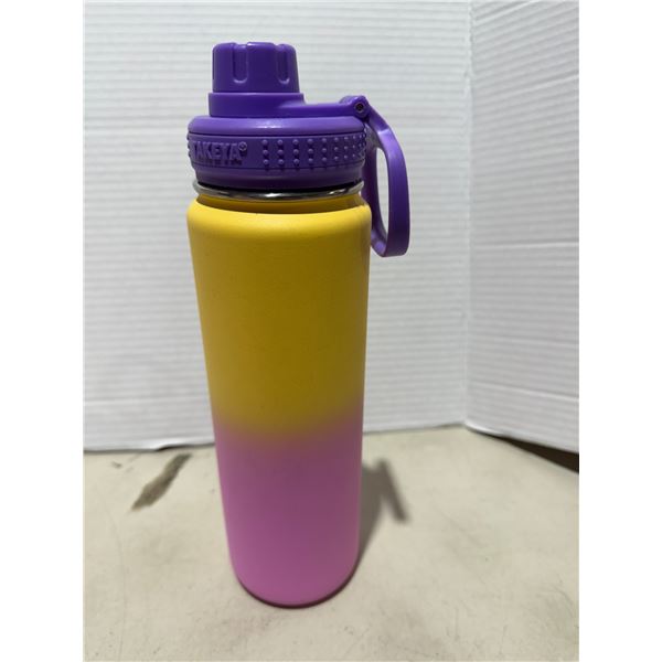 Thermo flask, water bottle, yellow/pink