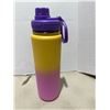 Image 1 : Thermo flask, water bottle, yellow/pink