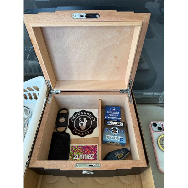 Cigar box and other items