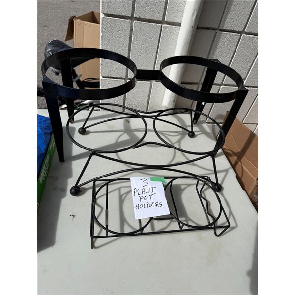 Three plant pot holders